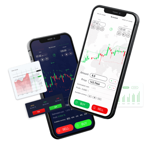 Trading platform on mobile banner image